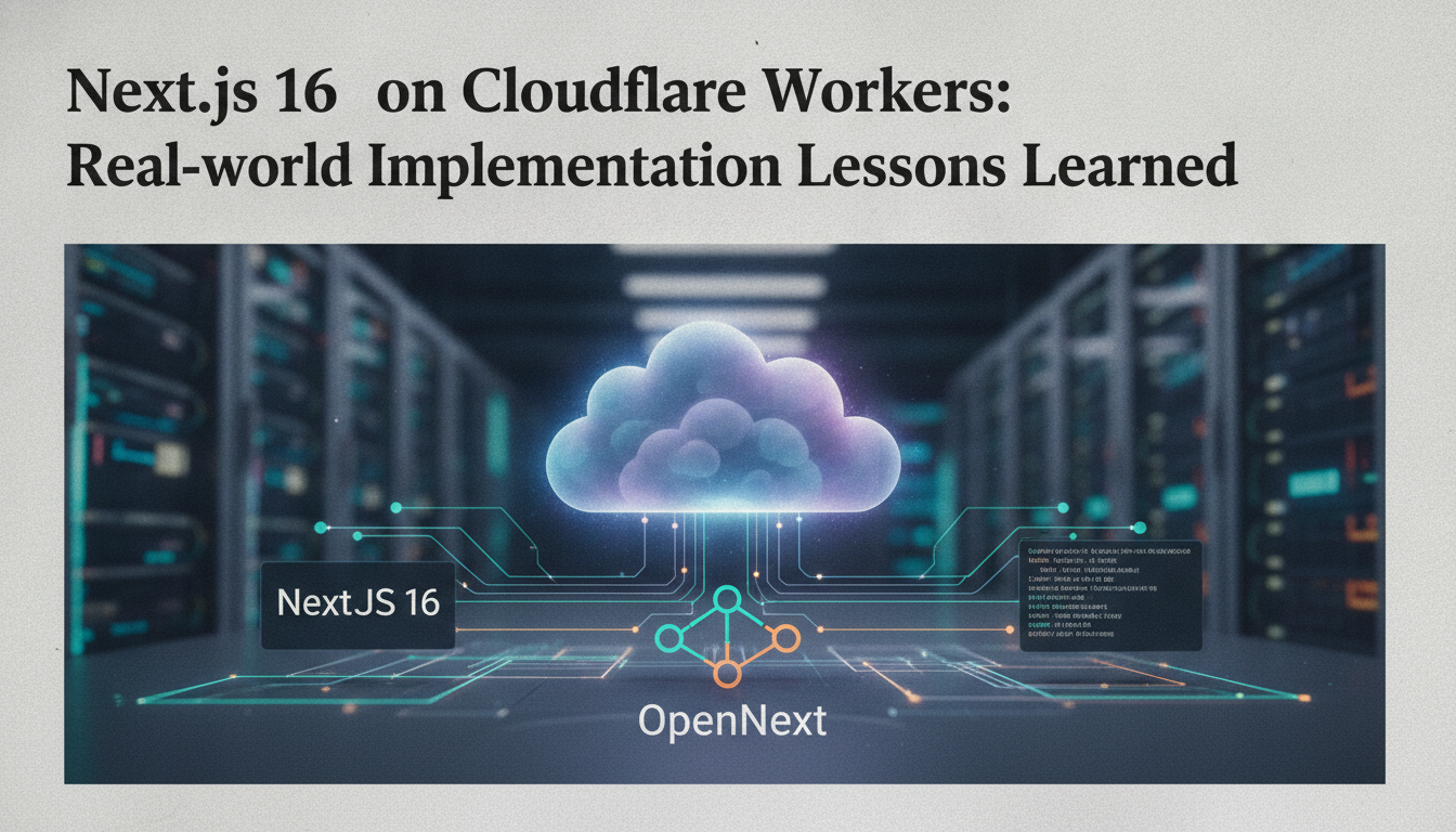 Next.js 16 en Cloudflare Workers: lecciones aprendidas de una implementación real