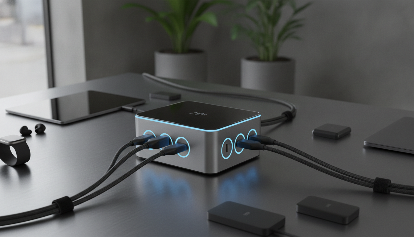Satechi lanza el cargador de escritorio ChargeView de 240W con seis puertos USB-C