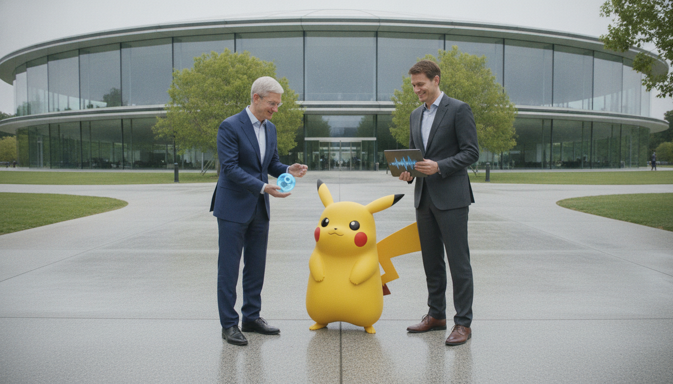 Pikachu visita Apple Park y se reúne con Tim Cook y el futuro CEO John Ternus