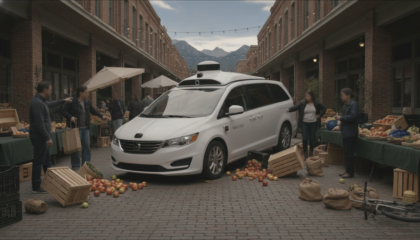 Un Waymo sin conductor siembra el caos en un mercado de Denver sin consecuencias legales